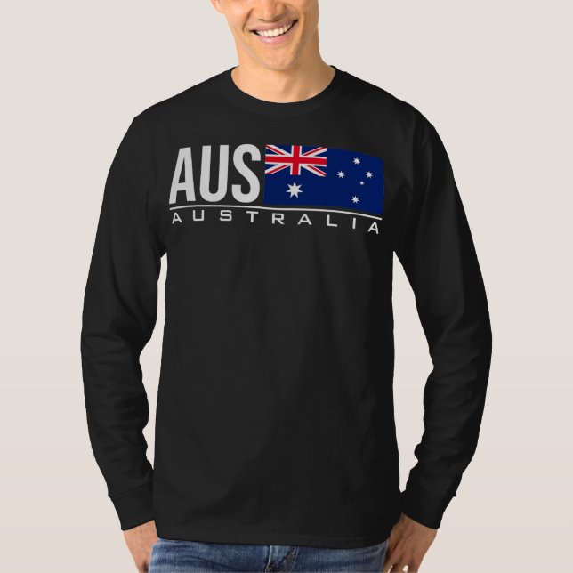 AUSTRALIENFLAG AUSTRALISCHER LANDESCODE AUS SPORTS T-Shirt (Vorderseite)