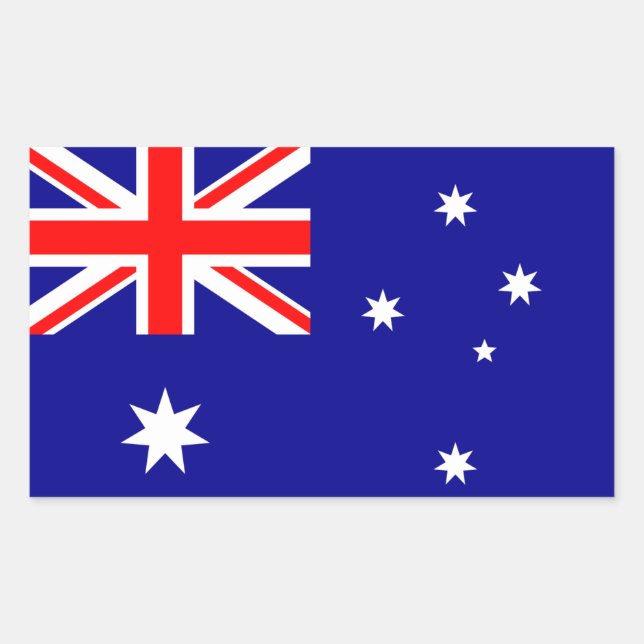 Australienflagge Rechteckiger Aufkleber (Vorderseite)