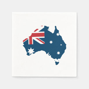 Australienflagge und -karte serviette