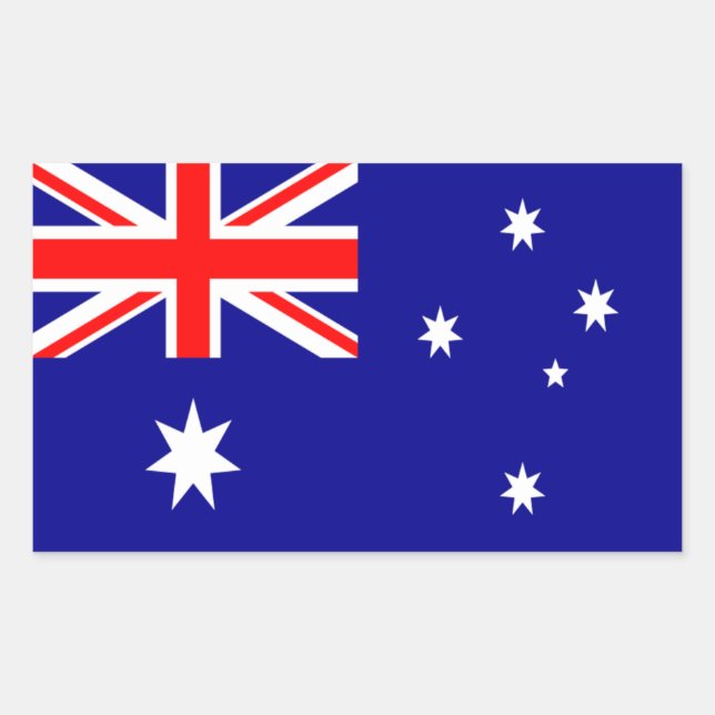 Australienische Flagge Rechteckkleber Rechteckiger Aufkleber (Vorderseite)