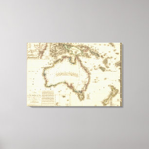 AustralienPanoramakarteAustralien 2 Leinwanddruck