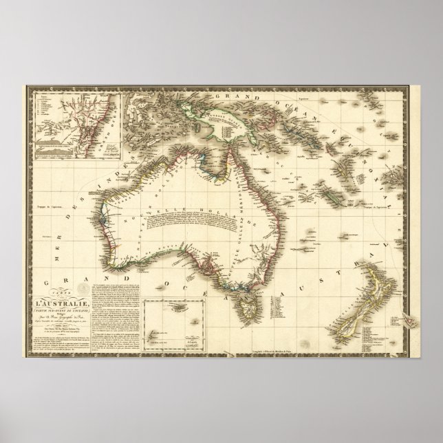 AustralienPanoramakarteAustralien 2 Poster (Vorne)