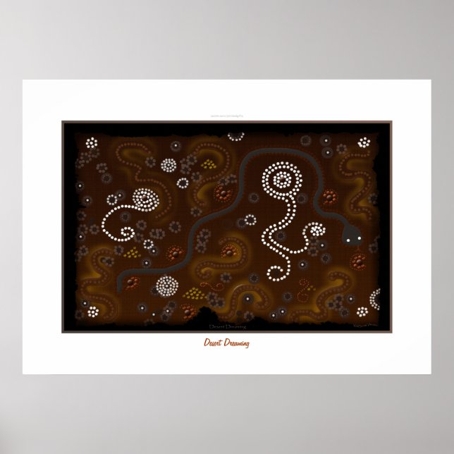Australiens Aborigine Desert Dreaming Art Poster (Vorne)