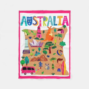 Australiens ikonische Sehenswürdigkeiten & Wildlif Fleecedecke