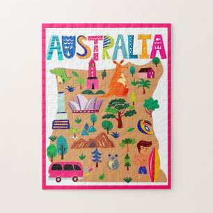 Australiens ikonische Sehenswürdigkeiten & Wildlif Puzzle