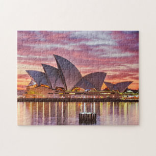 Australiens Opernhaus in Sydney während eines Son Puzzle