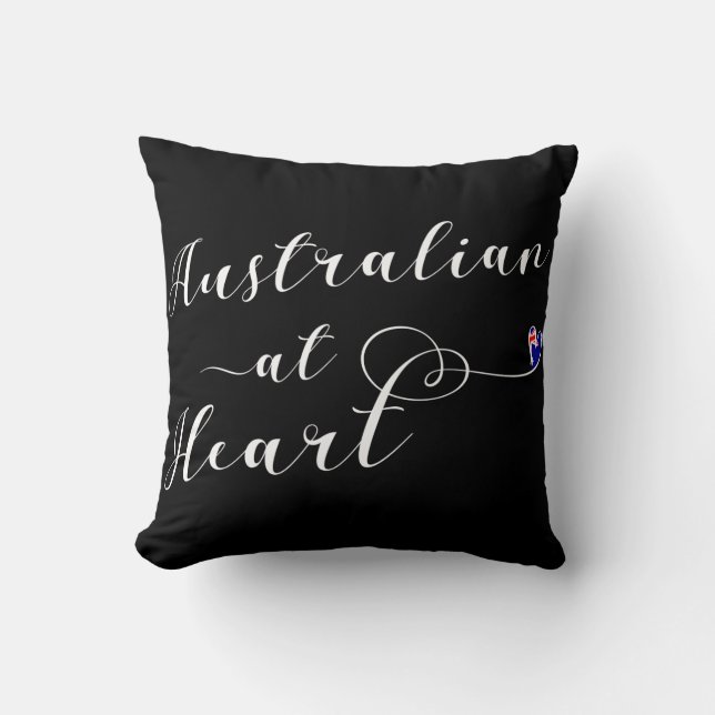 Australier bei Heart Throw Cushion, Aus Kissen (Vorderseite)