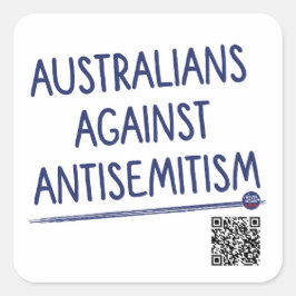 Australier gegen Antisemitismus - Aufkleberblatt Quadratischer Aufkleber