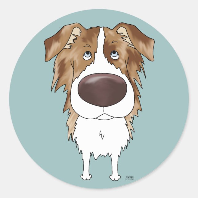 Australier - große Nase und Hintern Runder Aufkleber (Vorderseite)