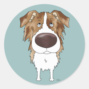 Australier - große Nase und Hintern Runder Aufkleber