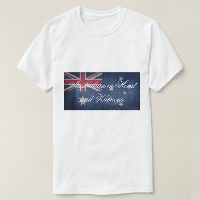 Australier in Herz und Nieren, Australien, Flagge T-Shirt (Design vorne)