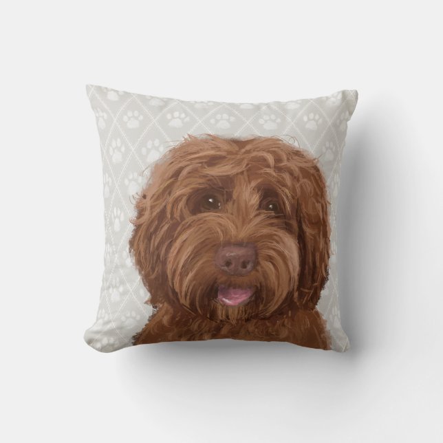 Australier Labradoodle/Goldendoodle Kissen (Vorderseite)