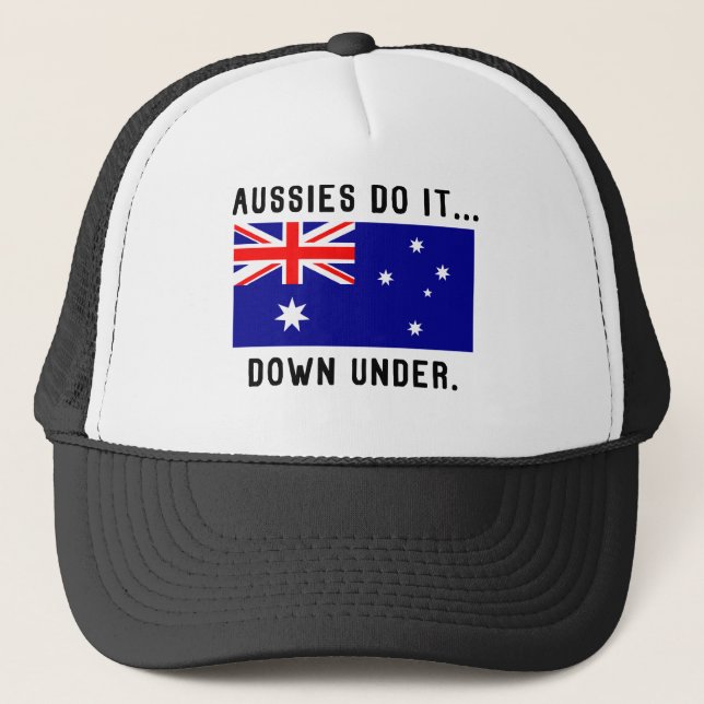 Australier tun es… Unten darunter Truckerkappe (Vorderseite)