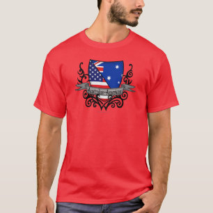 Australisch-Amerikanische Schild-Flagge T-Shirt