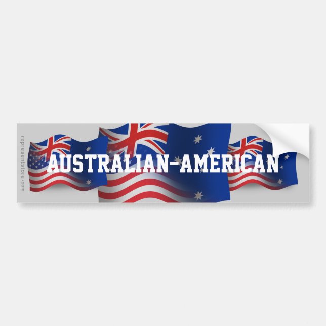 Australisch-Amerikanische wellenartig bewegende Autoaufkleber (Vorne)