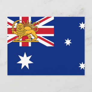 Australisch-iranische Löwe-und-Sonne-Erbeflagge Postkarte