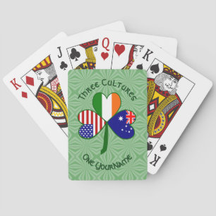 Australisch Irisch Amerikanische Kleeblatt-Flagge  Spielkarten