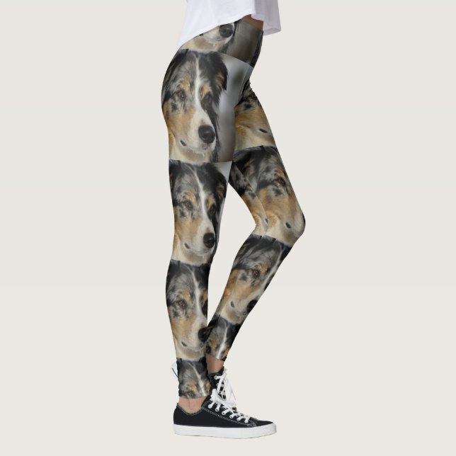 australisch-Schäfer-blaues merle 2 Leggings (Rechts)