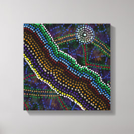 Australische Aborigine Design Print Leinwanddruck