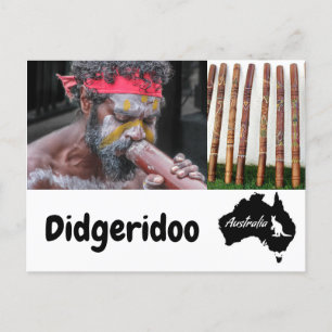 Australische Aborigine Didgeridoo Postkarte