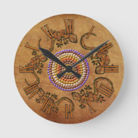 Australische Aborigine-Kunst mit einem Zirkel von 