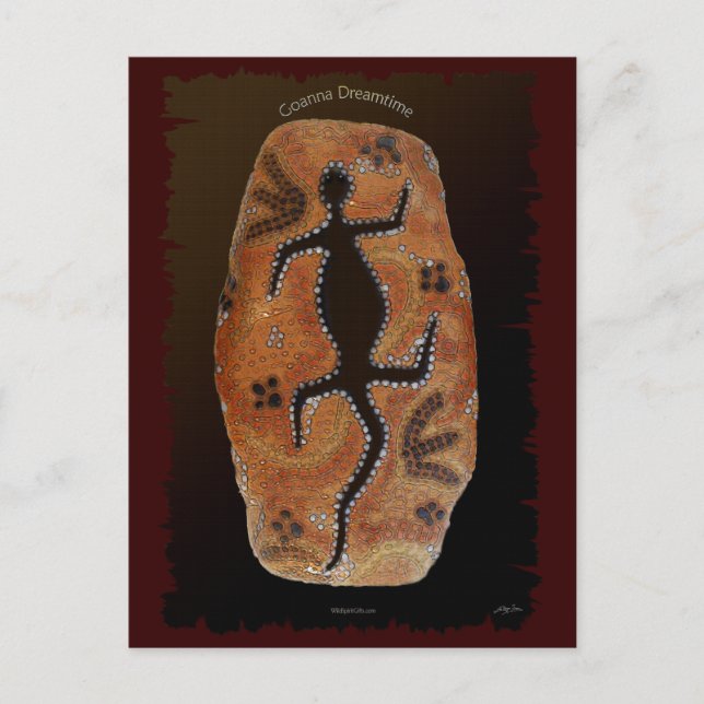 Australische Aborigine Lizard Goanna Dreaming Card Postkarte (Vorderseite)