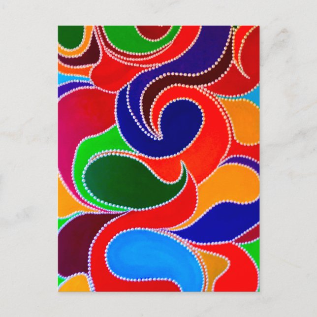 Australische Aborigine-Rainbow Dreamtime Print Postkarte (Vorderseite)