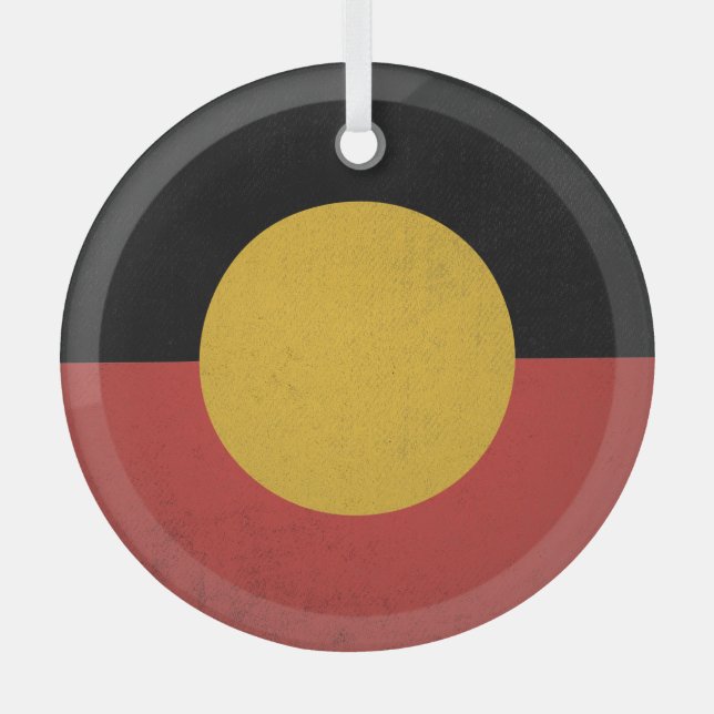 Australische Aborigines Ornament Aus Glas (Vorderseite)