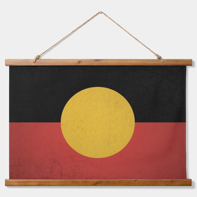 Australische Aborigines Wandteppich Mit Holzrahmen (Vorne)