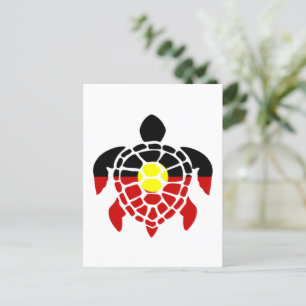 Australische AborigSea Turtle Postkarte