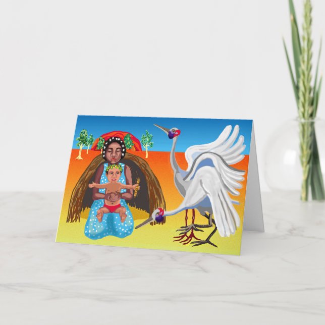 Australische Ausreise Madonna und Kind Feiertagskarte (Vorderseite)