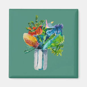Australische Blume Aquarell Magnet