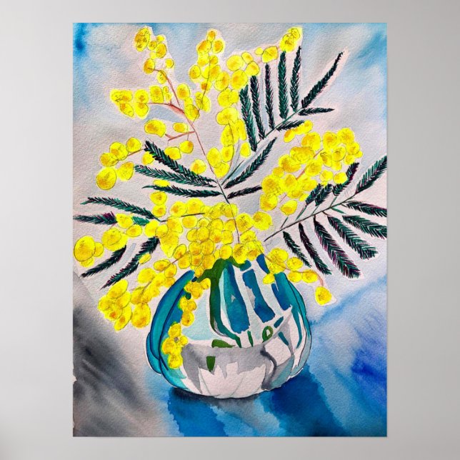 Australische Blume Wattle Poster (Vorne)