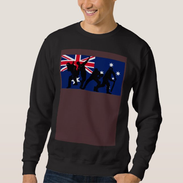 Australische Cricketspieler australische Flagge Sweatshirt (Vorderseite)