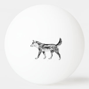 Australische Dingo Vintag Zeichnend Illustration Tischtennisball