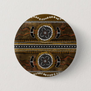 Australische eingeborene Kunst - Button