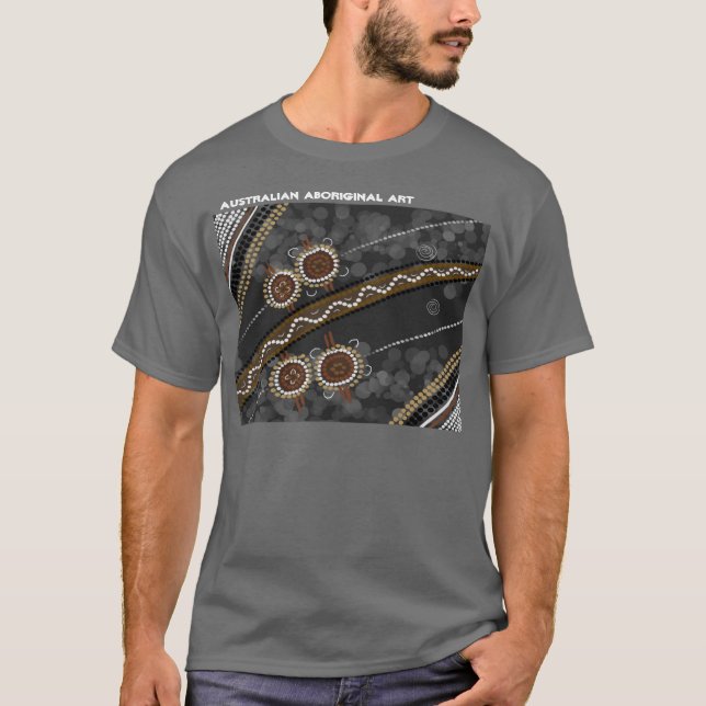 Australische eingeborene Kunst T-Shirt (Vorderseite)