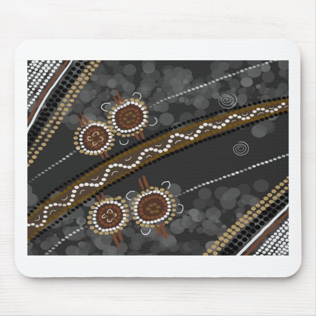 Australische eingeborene Kunst - verlorene Stämme Mousepad (Vorne)