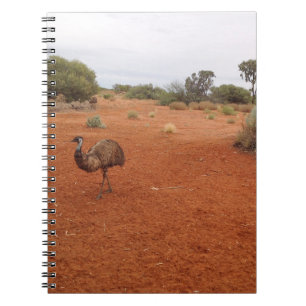 Australische Emu im Outback-Notebook Notizblock