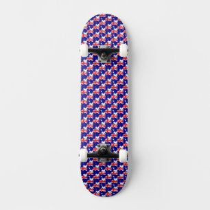 Australische Flag Colors Hearts Pattern Patriotic Skateboard