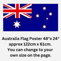 Australische Flagge 48"x24" (Ändern Sie Ihre eigen