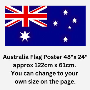 Australische Flagge 48"x24" (Ändern Sie Ihre eigen Poster
