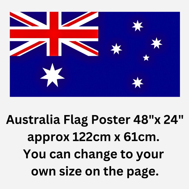 Australische Flagge 48"x24" (Ändern Sie Ihre eigen Poster (Von Creator hochgeladen)