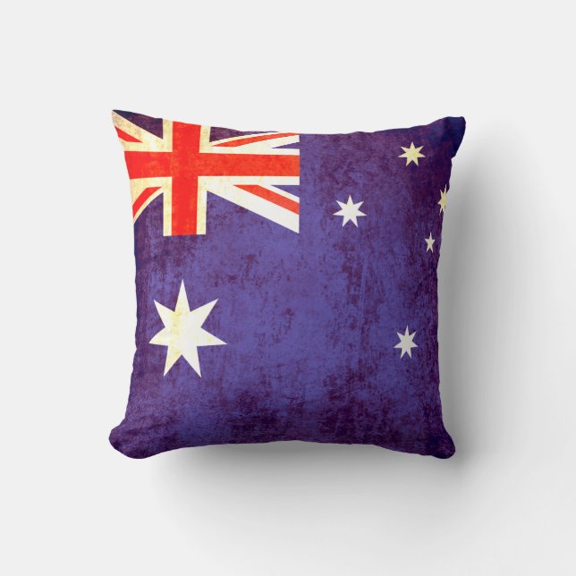 Australische Flagge antiqued Kissen (Vorderseite)