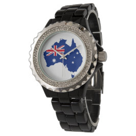 Australische Flagge Armbanduhr