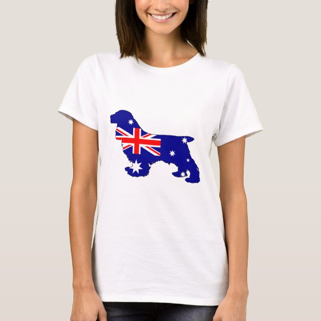 Australische Flagge - Cocker spaniel T-Shirt (Vorderseite)