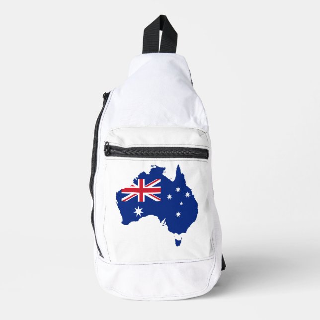 Australische Flagge Crossbody Bag (Vorderseite)