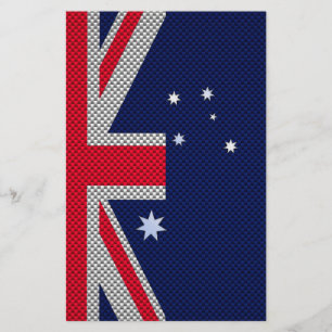 Australische Flagge Design Carbon Fibre Chrome Sty Briefpapier