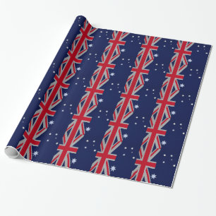 Australische Flagge Design Carbon Fibre Chrome Sty Geschenkpapier