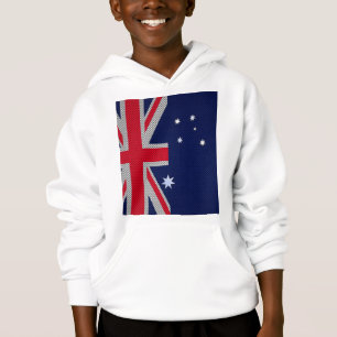 Australische Flagge Design Carbon Fibre Chrome Sty Hoodie